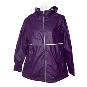 Charles River Women's New Englander Wind & Waterproof Rain Jacket Purple Size M